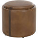 Borelli 17.75 inch Tobacco Tan / Autumn Chestnut Storage Ottoman